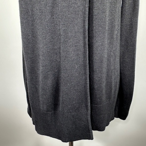 LULULEMON Size 6? Hooded Peace Of Mind Wrap Cardigan Sweater Heathered Black - Picture 6 of 14